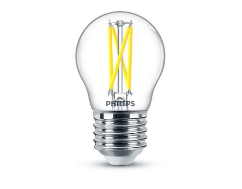 Philips LED Lampe 3.2W (25W) E27, P45, 250lm, 2700-2200K, klar