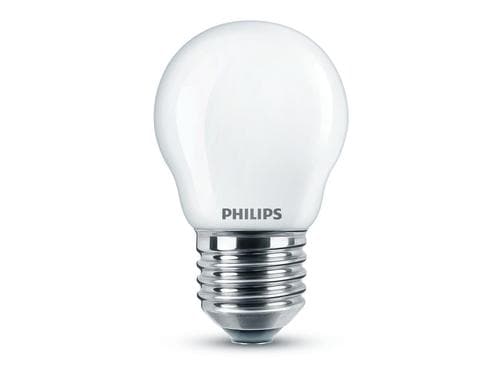 Philips LED Lampe 4.5W (40W) E27, P45, 470lm, 2700-2200K, matt