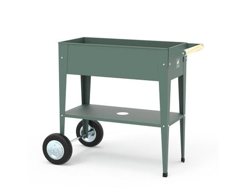 Herstera Urban Garden Trolley 75x35x80cm, Oak Green, Gummi