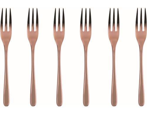 Sambonet Kuchengabel Taste 6er Set, Kupfer, PVD, GK