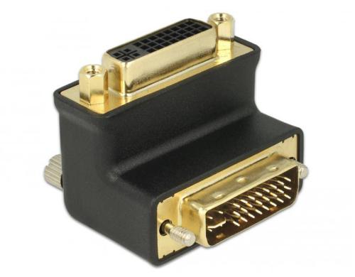 Adapter DVI-I Stecker auf DVI-I Buchse 90 90 Grad Winkeladapter Duallink 24+5