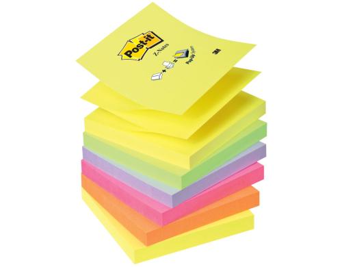 3M Post-it Z-Notes - neon rainbow 6 Blocks  100 Blatt, 76x76 cm,