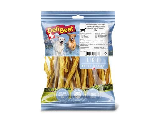 Delibest Light Lammhaut Sticks 150g 