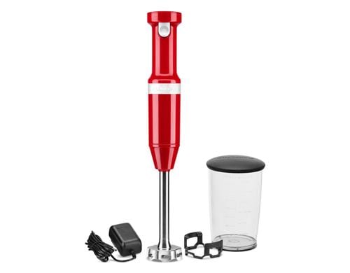 KitchenAid StabMi kabellos rot 1059.02 16W, Akku, 2 Klingen, 1l Behlter