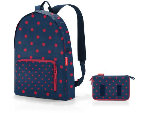 Reisenthel Rucksack mini maxi 14 l mixed dots red, 30 x 45 x 11 cm