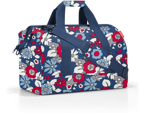 Reisenthel Schultertasche Allrounder L 30 l florist indigo, 48 x 39.5 x 29 cm