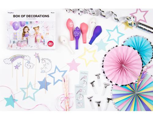 Partydeco Decorations Set Unicorn 9-teilig, rosa