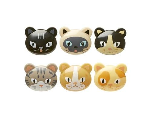 Kikkerland Verschlussclips Cat 6er Set L:22,5cm x B:9.5cm x H:3.2cm, 6er Set