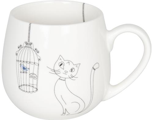 Knitz Tasse Cats and Birds splmaschinenfest 0.42L