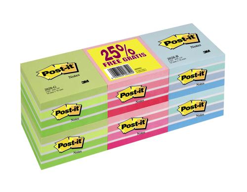 3M Post-it Wrfel farbig 6 Blocks  450 Blatt, 76x76mm