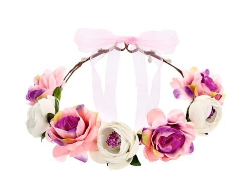 Partydeco Blumenkranz farbig, 17 cm