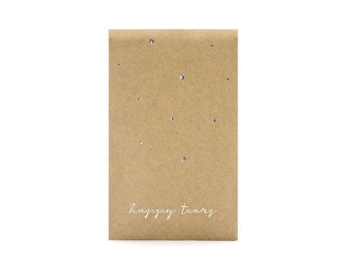 Partydeco Taschentuch happy tears braun, 7.5 x 12 cm, 10 Stck