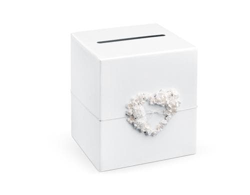 Partydeco Kartenbox weiss, 24 x 24 x 24 cm, 1 Stck