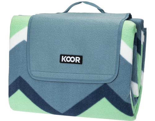 KOOR Picknickd. Monte grn/blau 200x200 cm 200x200cm, 100% Polyester