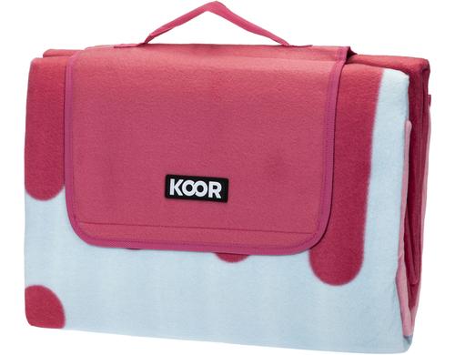 KOOR Picknickd. Gelato 200x200 cm Pink 200x200 cm, Pink-Magenta-Hellblau