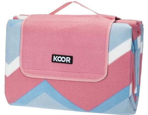 KOOR Picknickd. Monte Pastello 200x200cm 200 x 200 cm, Blau-Weiss-Pink