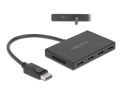 Delock DisplayPort 1.4 Splitter 1 x DisplayPort in zu 4x DisplayPort out