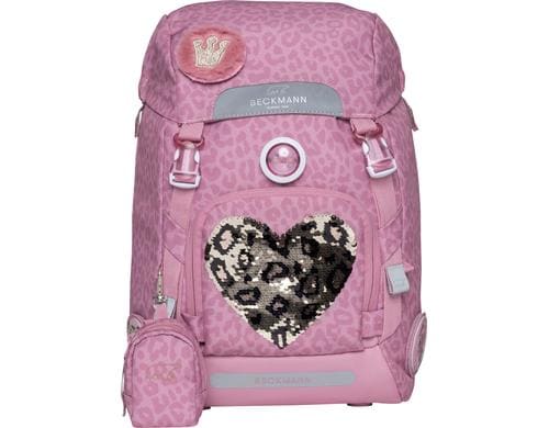 Beckmann Schulrucksack Classic Furry, 22 Liter, 24x37x25 cm