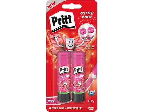 Pritt Klebestift Glitter Pink 2 Stck  20g