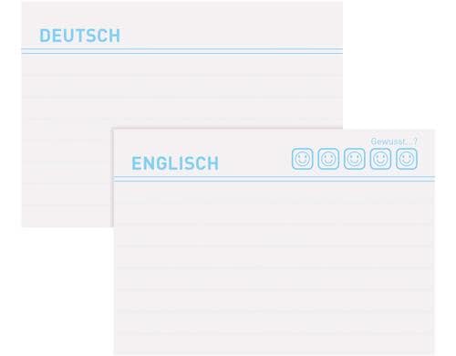 Herlitz Vokabel-Karteikarten A7 weiss liniert, 100 Stk.