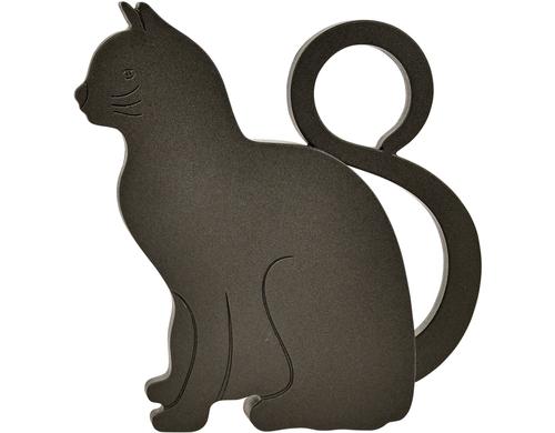 Esschert Design Trkeil Katze, Schwarz Polypropylen, 11x9.4x2.5 cm (LxBxH)