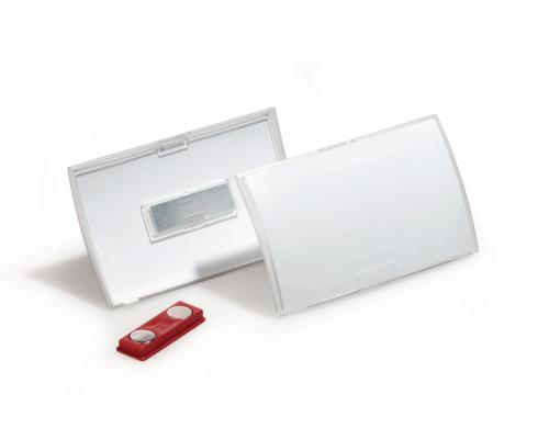 Durable Click Fold Namensschild mit Magnet Inhalt: 10 Stk., transparent,