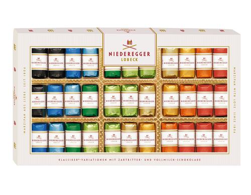 Niederegger Variationen Marzipan Pralinen mit Zartbitter-Schokolade assortiert 400g