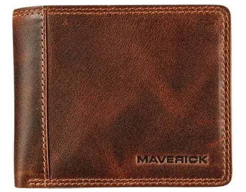 Maverick Original Portemonnaie compact Leder, RFID, braun