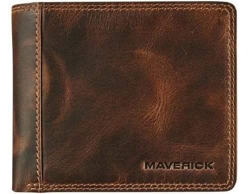 Maverick Original Portemonnaie Leder, RFID, braun