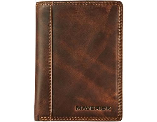 Maverick Original Portemonnaie compact Leder, RFID, braun