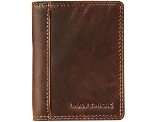 Maverick Original Kreditkartenetui Leder, RFID, braun