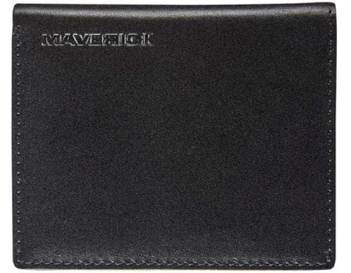 Maverick All Black Portemonnaie Leder, schwarz