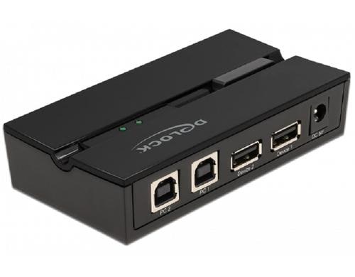 Delock 11492 USB2.0 Switch fr 2 PC 2 PC's an 2 Gerte anschliessen