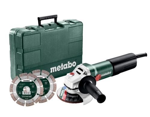 Metabo Winkelschleifer WQ 1100-125 Set Im Koffer mit 2 Diamantscheiben