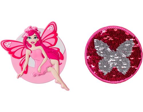 Schneiders Badgets Patches mit Klett 2 Stck, Fairy + Butterfly