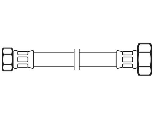 Flexo Anschlussschlauch DN8 IG x IG 3/8 X 1/2 50 CM