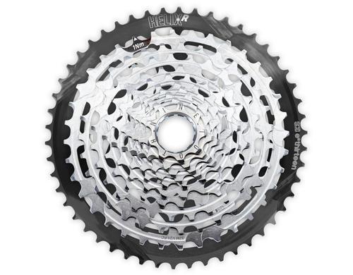 e*thirteen Kassette Helix Race Cassette 9-46T 11-Speed, Nickel Grey