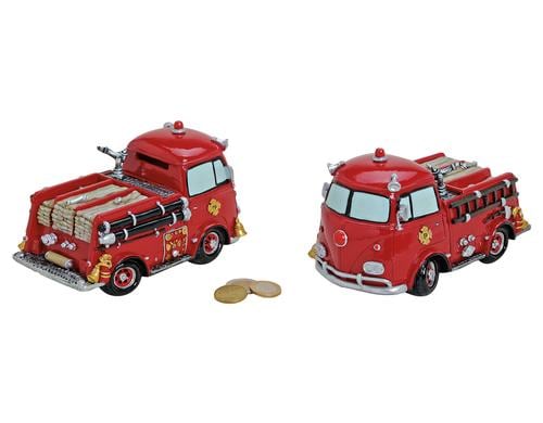 Spardose Feuerwehrwagen aus Poly B17xT10xH11cm