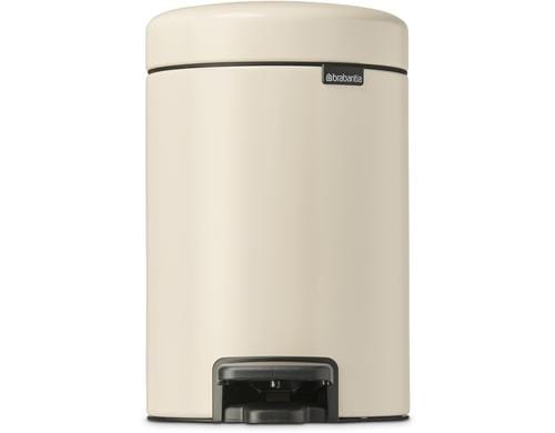 Brabantia NewIcon Treteimer 3 Liter Soft Beige, Inhalt 3 Liter