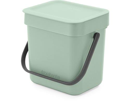 Brabantia Sort & Go Abfallbehlter Inhalt 3 Liter, Jade Green