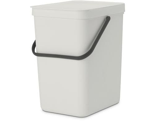 Brabantia Sort & Go Recyclingbehlter Inhalt 25 Liter, Light Grey