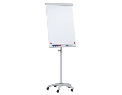 FRANKEN Flipchart X-tra!Line Mobil mit Laufrollen, 68 x 105 cm, magnethaftend