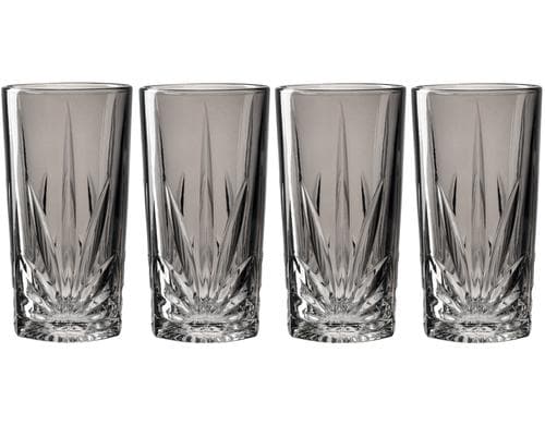 Leonardo Longdrinkglas Capri 390ml grau 4 Stk., 8x15cm, Nutzvol. 250ml