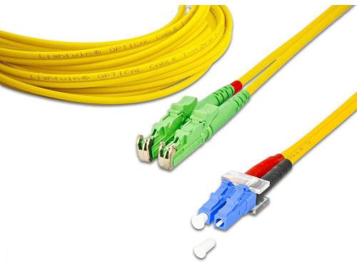 Lightwin LWL Duplex Patchkabel Singlemode 9/125m, E2000/APC-LC, 15.0m,OS2