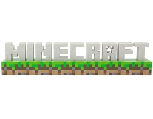 Minecraft Lampe Logo 10 cm, Kabel oder Batterie