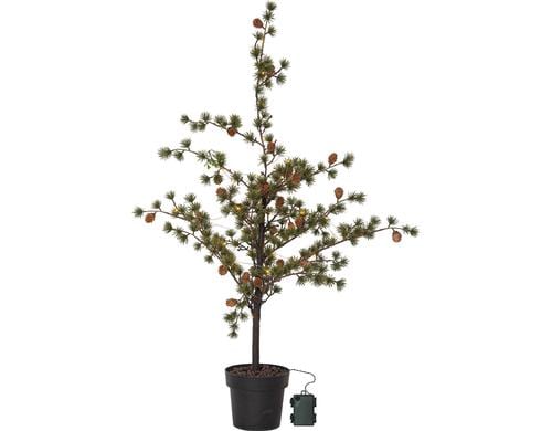 Star Trading Dekorativer Baum Larix inkl. LED WW, IP44, 117cm