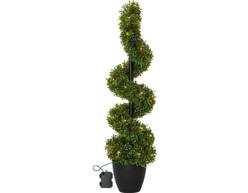 Star Trading Dekorativer Baum Buxbom inkl. LED WW, IP44, 90cm