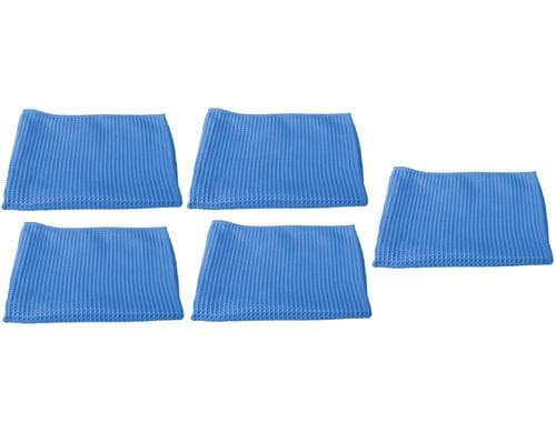 Edi Baur Mikrofaser Waffeltuch 5er Pack blau, 40x40cm