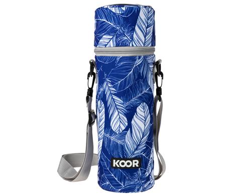 KOOR Isoliertasche 1.5L Blue Feather Flaschentasche, Volumen 1.5Liter