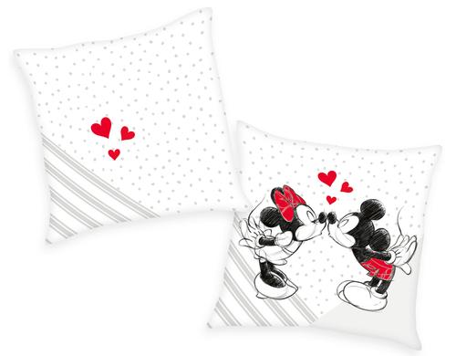 Klaus Herding Kissen Mickey & Minnie, inkl. Fllung, 40x40 cm, 100% Polyester